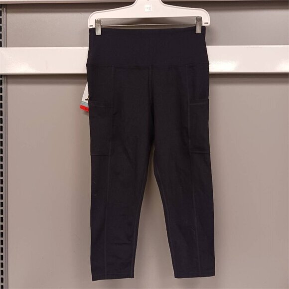 Tuff Veda Black Crop Tight Women’s M NWT High Rise Workout Yoga Capri Legging - Picture 1 of 5